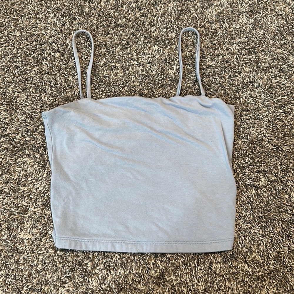 cute pac-sun light blue tank/crop top, extra small